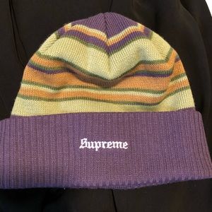 Supreme Old English Purple Beanie Os 